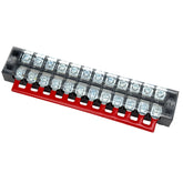 12 Way 35 Amp Distribution Busbar With Cover and Link Strip