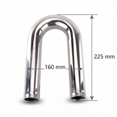 Aluminium Bend 38mm O.D. 180 Degree - Car Builder Solutions