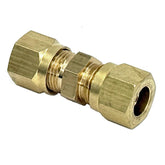 Brass Compression Union For 6mm Copper , Nylon or Steel Pipe