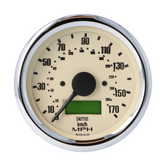 Smiths Classic Magnolia 80mm 170MPH Speedometer – 1/2 Round Chrome Bezel - 12V