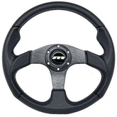 345mm Vinyl Steering Wheel Black Anodised Aluminium