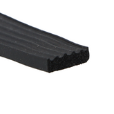 15 x 4mm Self Adhesive Ribbed Neoprene Sponge Strip Per Metre - Car Builder Solutions
