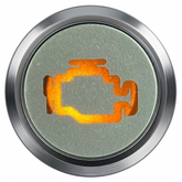 Flush Bezel Chrome LED Warning Light ENGINE - Car Builder Solutions