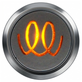 Flush Bezel Chrome LED Warning Light GLOW PLUG - Car Builder Solutions