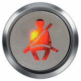 Flush Bezel Chrome LED Warning Light Seat Belt - Car Builder Solutions