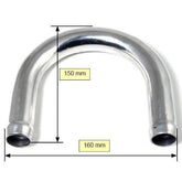 Aluminium Bend 25mm O.D. 180 Degree - Car Builder Solutions