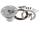 94mm Budget Locking Aero Fuel Cap Assembly Satin Aluminium - Car Builder Solutions