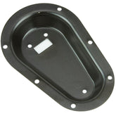 Satin Black Aluminium Recess Mounting Plates Pair for Sliding Retained Pin Bonnet Pin Kit - Car Builder Solutions