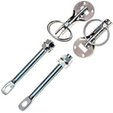 Stainless Steel Plate Bonnet Pins 85mm Pair - Car Builder Solutions