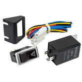 Hazard Switch Kit Black With Silver Bezel - Car Builder Solutions