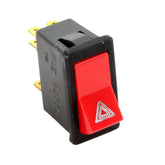 Hazard Rocker Red Switch With Black Body - Car Builder Solutions