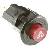 Black Illuminated Push Button Hazard Switch Round - Car Builder Solutions