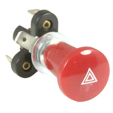 Push Pull Hazard Switch 24mm Red - Car Builder Solutions