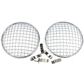 5 3/4" Chrome Mesh Headlamp Stone Guards - Car Builder Solutions