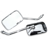 Large Rectangular Chrome Stalk Mirror 300mm - Car Builder Solutions