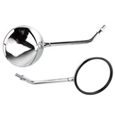 123mm Diameter Chrome Stalk Mirrors - Car Builder Solutions