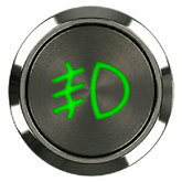 Flush Bezel Chrome LED Warning Front Fog - Car Builder Solutions