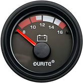 Marine Volts Gauge 52mm Black - Car Builder Solutions