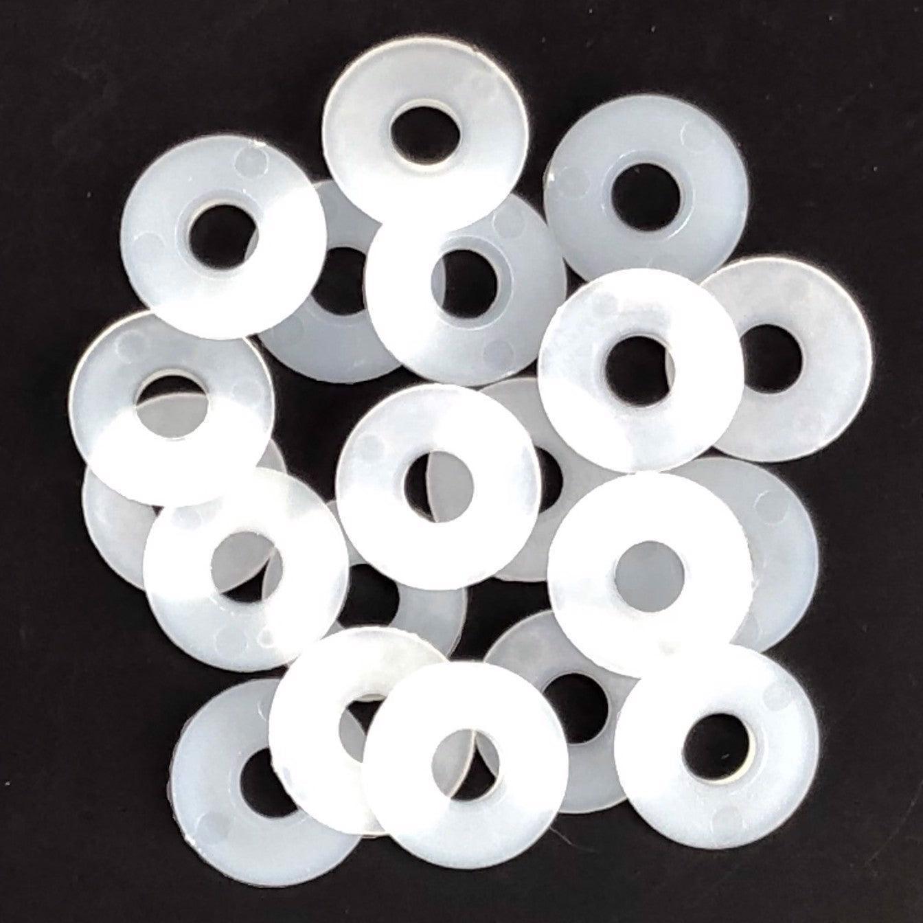 White Nylon Washers Pack Of 20 Various Sizes Car Builder Solutions