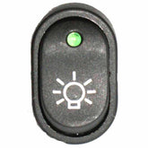 Oval Rocker Switch Illuminated Green Lights - Car Builder Solutions