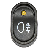 Oval Rocker Switch Illuminated Amber Rear Fog - Car Builder Solutions