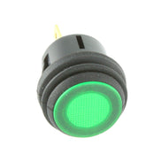 Illuminated Latching Push Button Switch Green - Car Builder Solutions