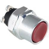 Shrouded Heavy Duty Red/Chrome Push Button Switch - Car Builder Solutions
