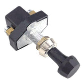 Black Compact Push-Pull Switch with plated bezel - Car Builder Solutions