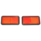 IVA OK 102mm x 52mm Rectangular Reflectors Red - Car Builder Solutions