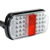 Clear Lens Rectangular LED Stop Tail Indicator Lamps With Reflector 158mm - Car Builder Solutions