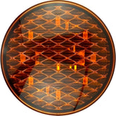 80mm Round Self Adhesive Amber Lens Indicator - Car Builder Solutions