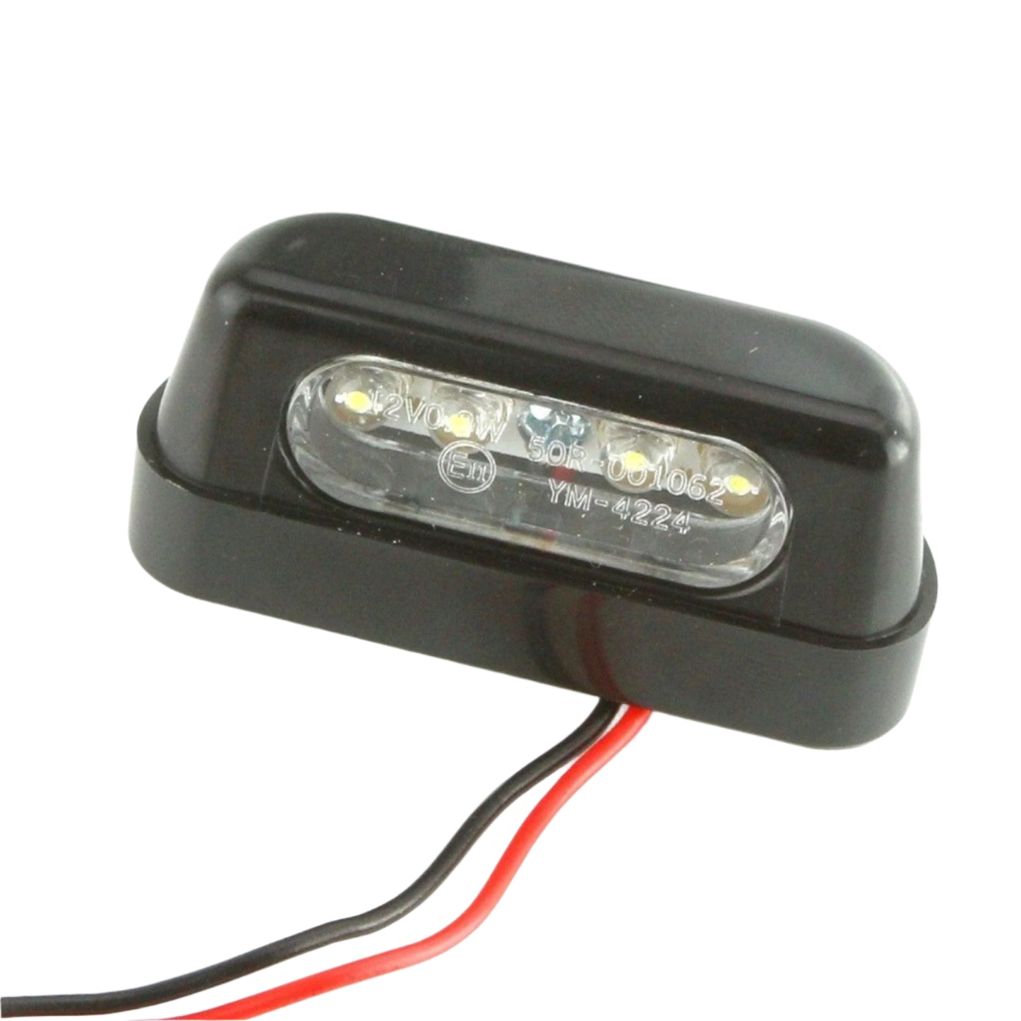 Small Black LED Number Plate Light 55mm Enhanced Visibility