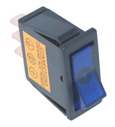 Illuminated Rectangular Rocker Switch Blue - Car Builder Solutions