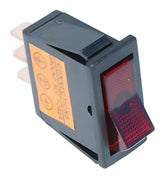 Illuminated Rectangular Rocker Switch Red - Car Builder Solutions