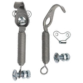 Stainless Steel Spring Bonnet Hook Kit 128mm Pair - Car Builder Solutions