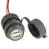 USB Charger Socket with Cover Black - Car Builder Solutions