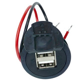 Twin 2.5 Amp Output USB Charging Socket With Rubber Cap - Car Builder Solutions