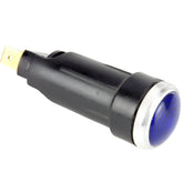 21mm Diameter Warning Light Blue Aluminium Bezel - Car Builder Solutions