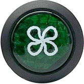 23mm Diameter Fan Green LED Warning Light - Car Builder Solutions