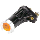 Amber Aluminium Bezel Small Warning Light - Car Builder Solutions