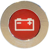 LED Chrome Bezel Warning Light BATTERY / IGNITION Red - Car Builder Solutions