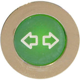 LED Chrome Bezel Warning Light DOUBLE INDICATOR Green - Car Builder Solutions