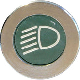 LED Chrome Bezel Warning Light LIGHTS Green - Car Builder Solutions