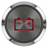 Flush Bezel Chrome LED Warning Light Battery Ignition - Car Builder Solutions