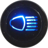 Flush Bezel Black LED Warning Light MAIN BEAM - Car Builder Solutions