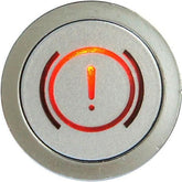 Flush Bezel Chrome LED Warning Light Brake Fluid - Car Builder Solutions