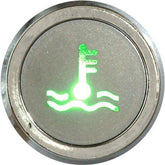 Flush Bezel Chrome LED Warning Light Water Temp - Car Builder Solutions