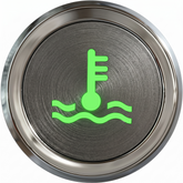Flush Bezel Chrome LED Warning Light Water Temp - Car Builder Solutions
