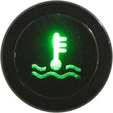 Flush Bezel Black LED Warning Light WATER TEMP - Car Builder Solutions