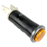 Small Blacked Chrome Bezel Amber Warning Light - Car Builder Solutions